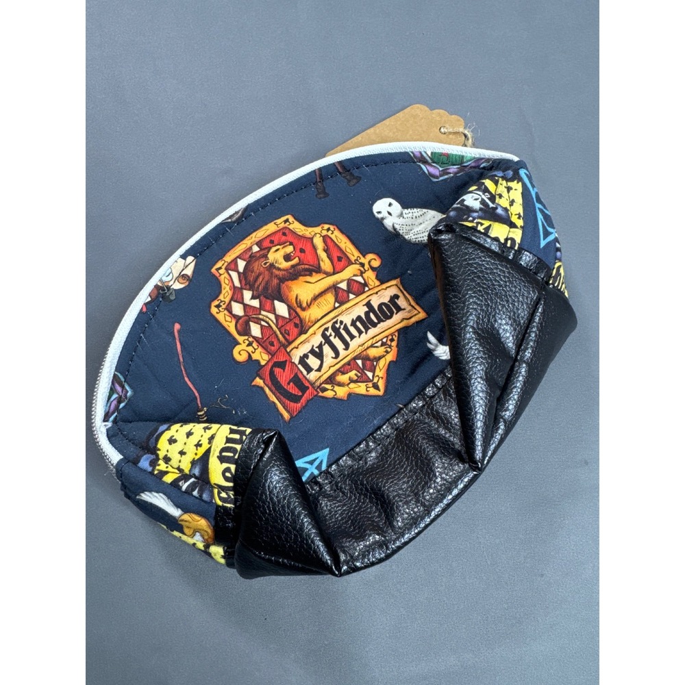 Harry Potter Gryffindor Makeup Bag Deathly Hallows Zipper Pouch Navy Blue